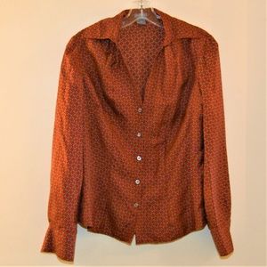 Gorgeous Ann Taylor Deep Red Silk Top Size 2